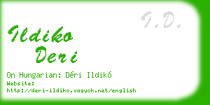 ildiko deri business card